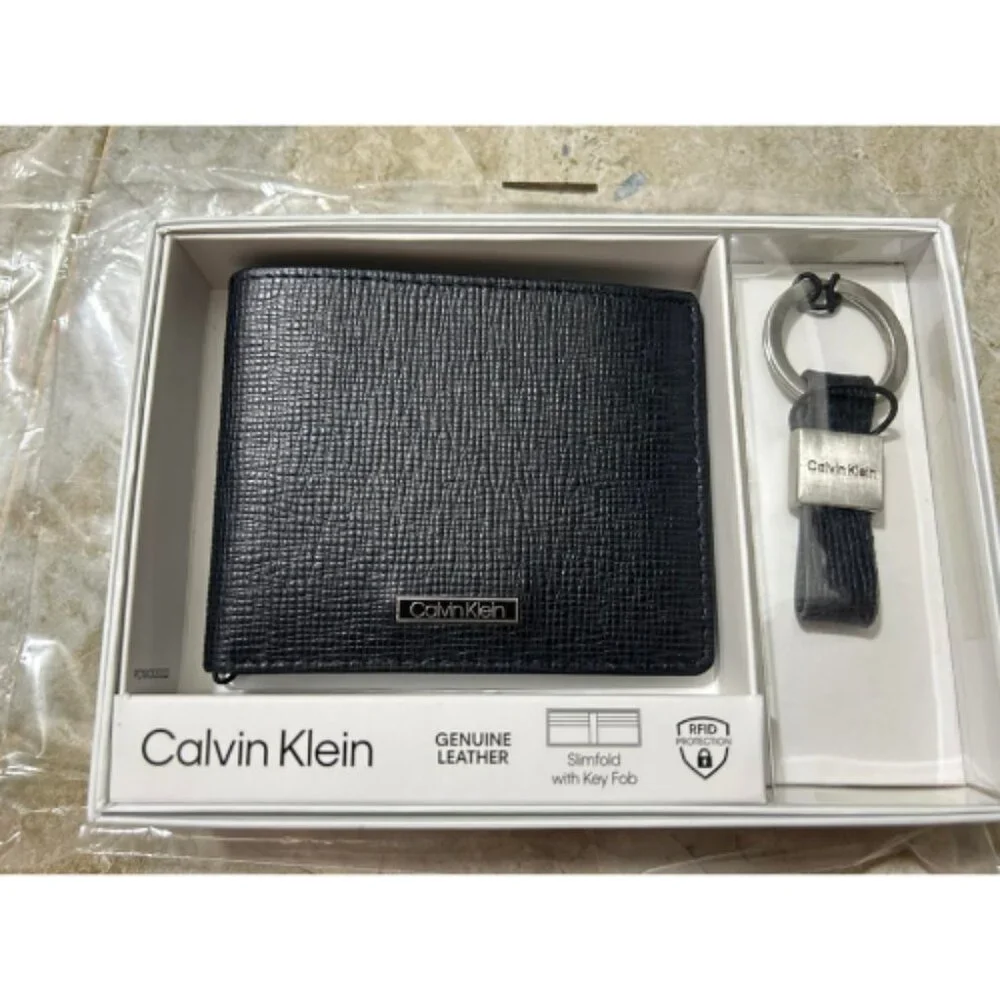 Calvin Klein Men's Wallet Sets-Minimalist Card Cases, Bifold Wallets